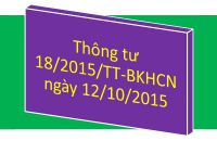 Thông tư 18/2015/TT-BKHCN
